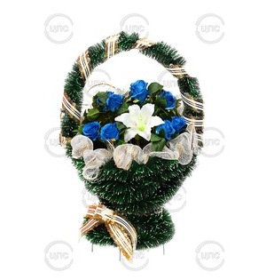 Корзина с цветами Синяя 65 см