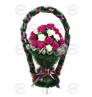 Корзина с цветами Розовая 95 см
