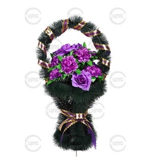 Корзина с цветами Фиолетовая 65 см