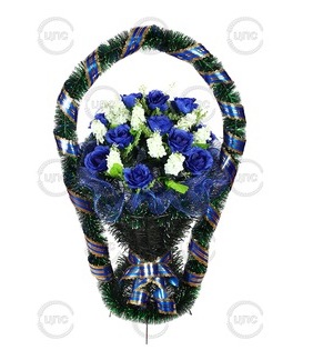 Корзина с цветами Синяя 95 см