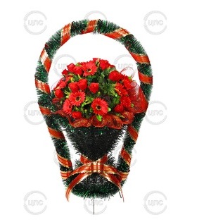 Корзина с цветами Красная 95 см